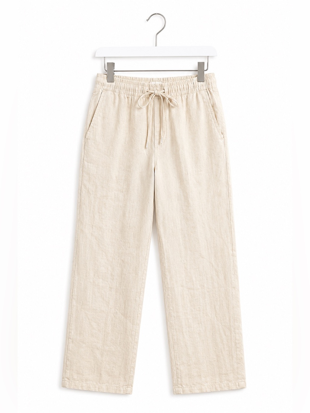 Bruno Men’s Cream Linen Blend Relaxed Pants Size L Beach Coastal